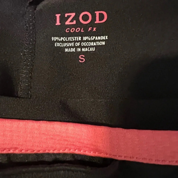 Izod Cool Fit, S, Black/White/Cora, Golf,Tennis Skort, media pocket,logo,stretch - Picture 7 of 9